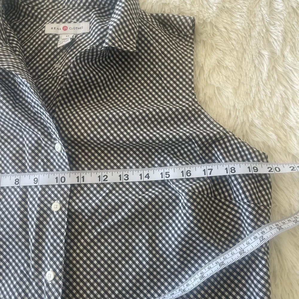 Black and White Checkered Women's Blouse